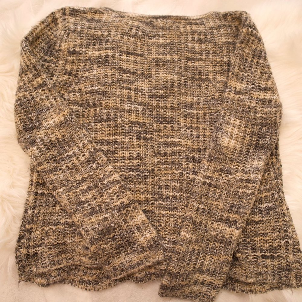 Rewind Neutral Multicolored Cable Knit Sweater - Picture 4 of 4